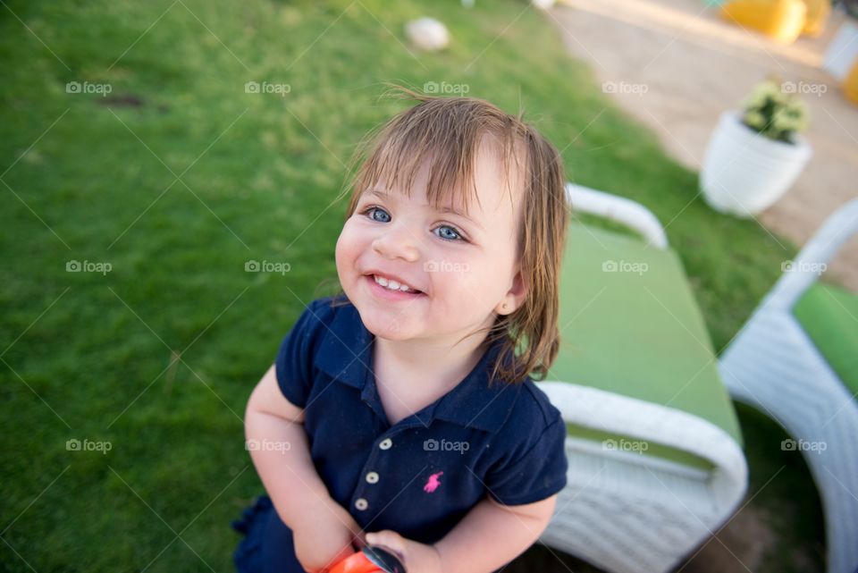 happy little girl