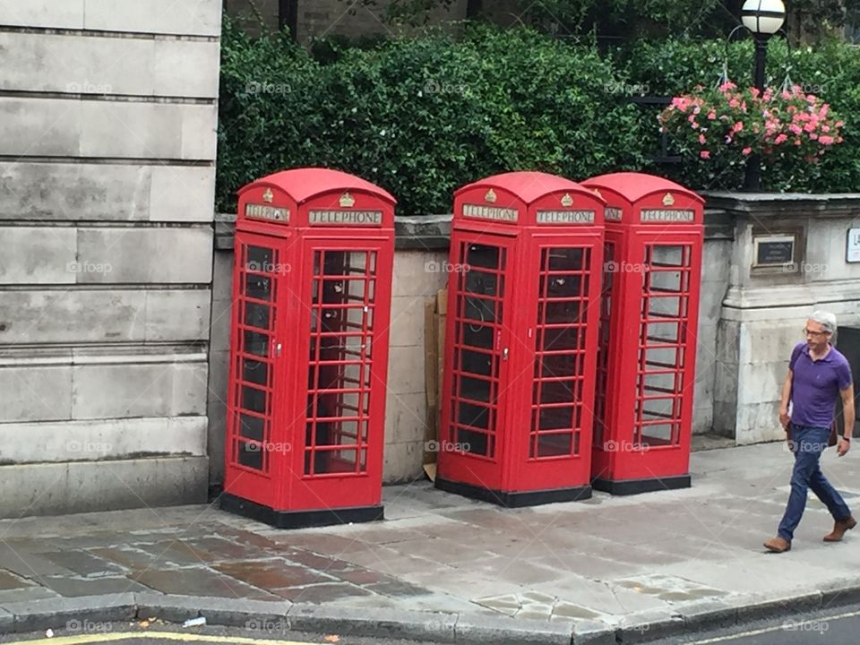 Red phone booths