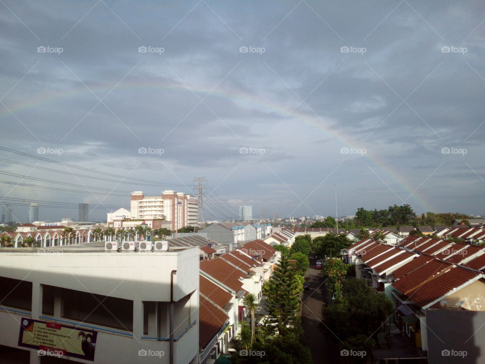 Rainbow in the distance