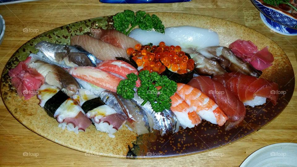 Assorted sushi...the best!