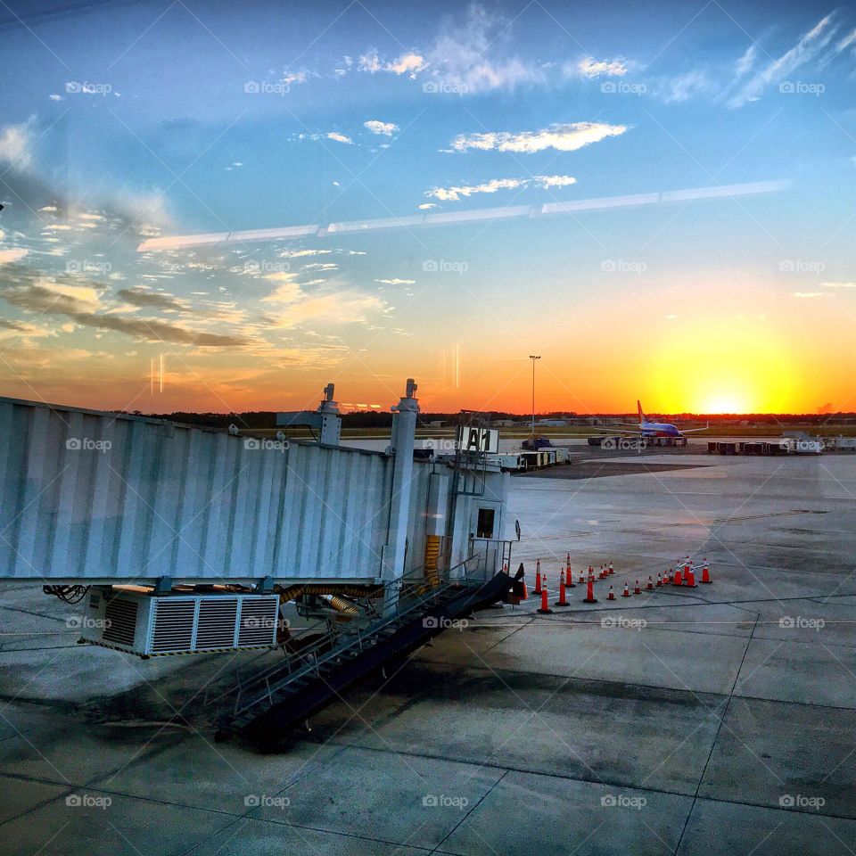 Sunset at the gate 