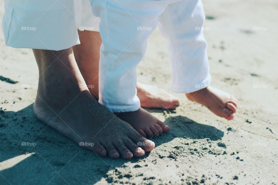 baby steps on the beach