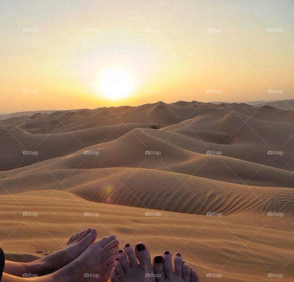 Chilling in the Empty Quarter Desert