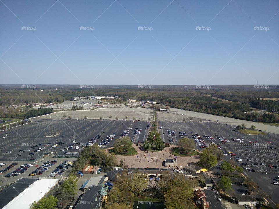 view from six flags tower