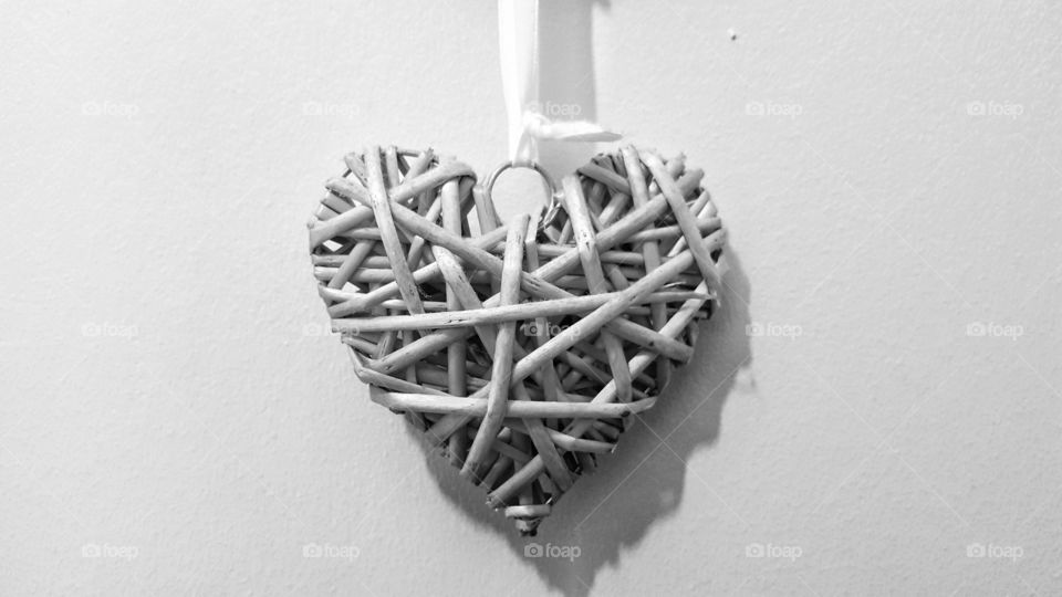 wooden heart hanging