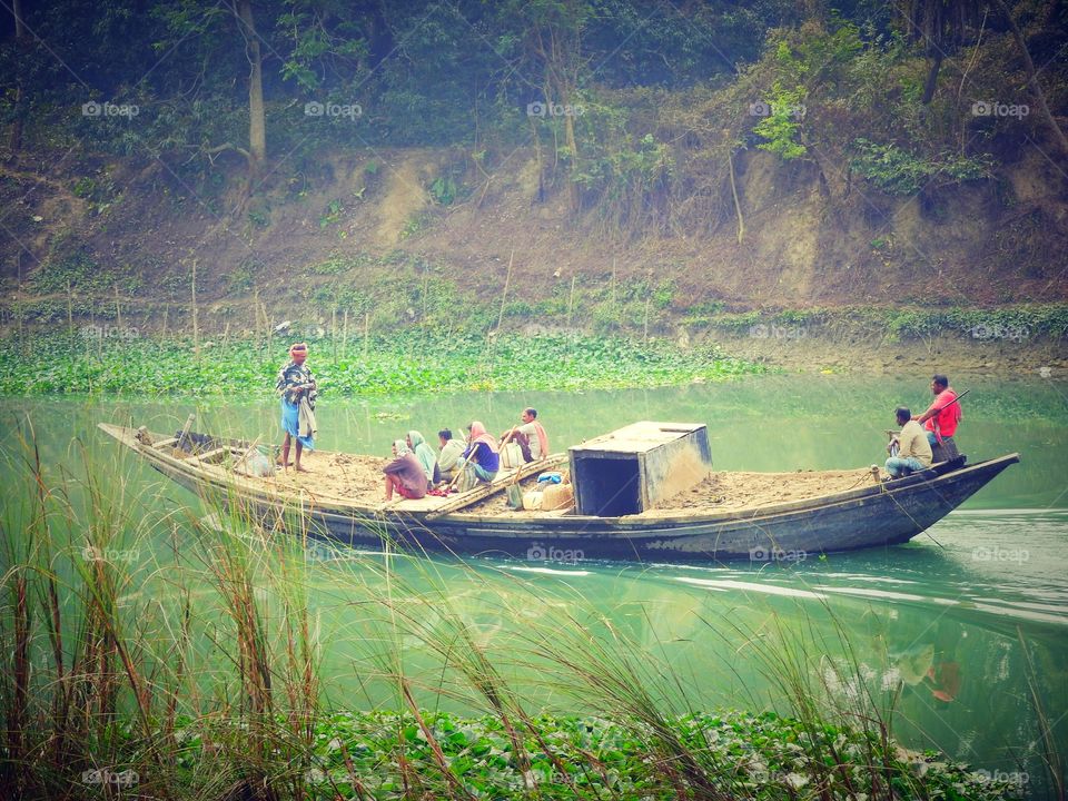 fisherman in a small boat