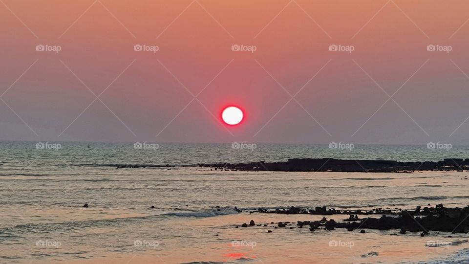 Sunset view at Dundee Beach, Northern Territory of Australia