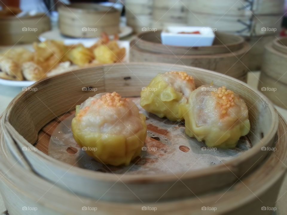 Dumplings dim sum. Dim sum open buffet at Radisson blu hotel, Dubai, UAE