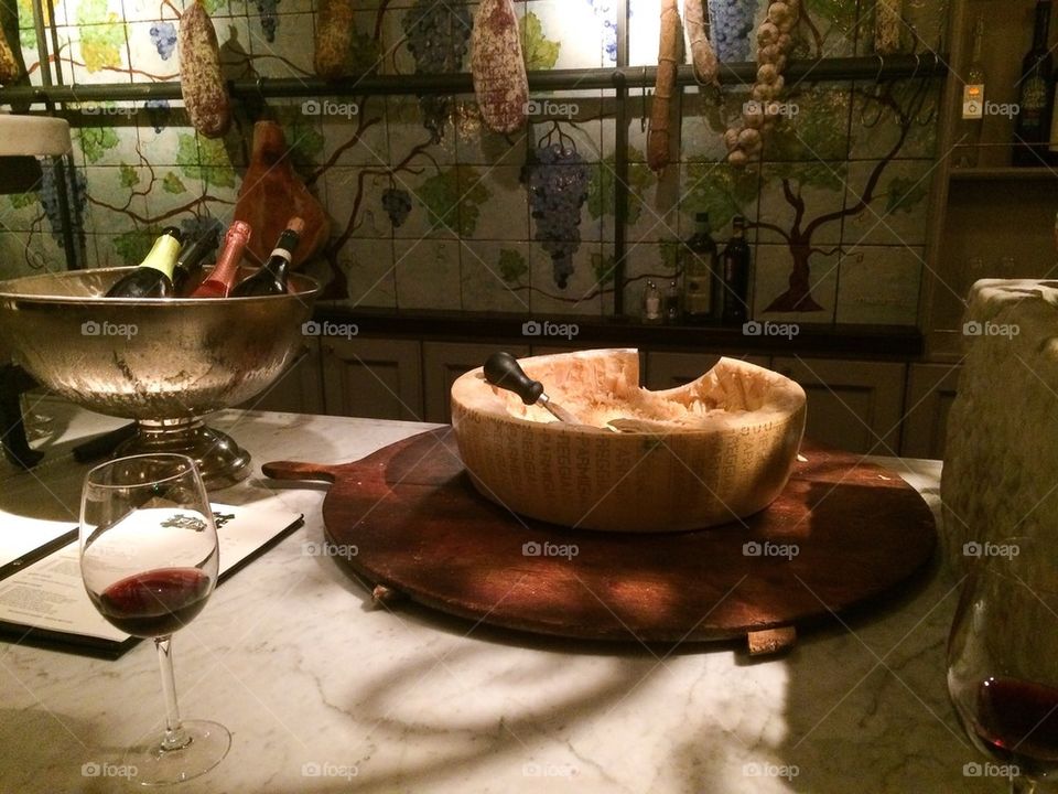 Food. Wine and cheese
