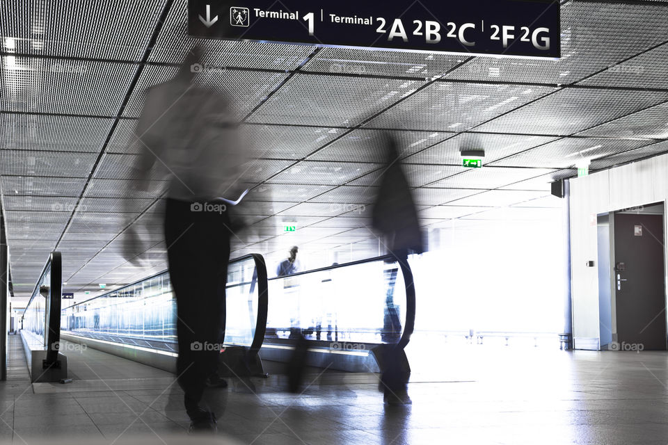 Airport terminal. people walking