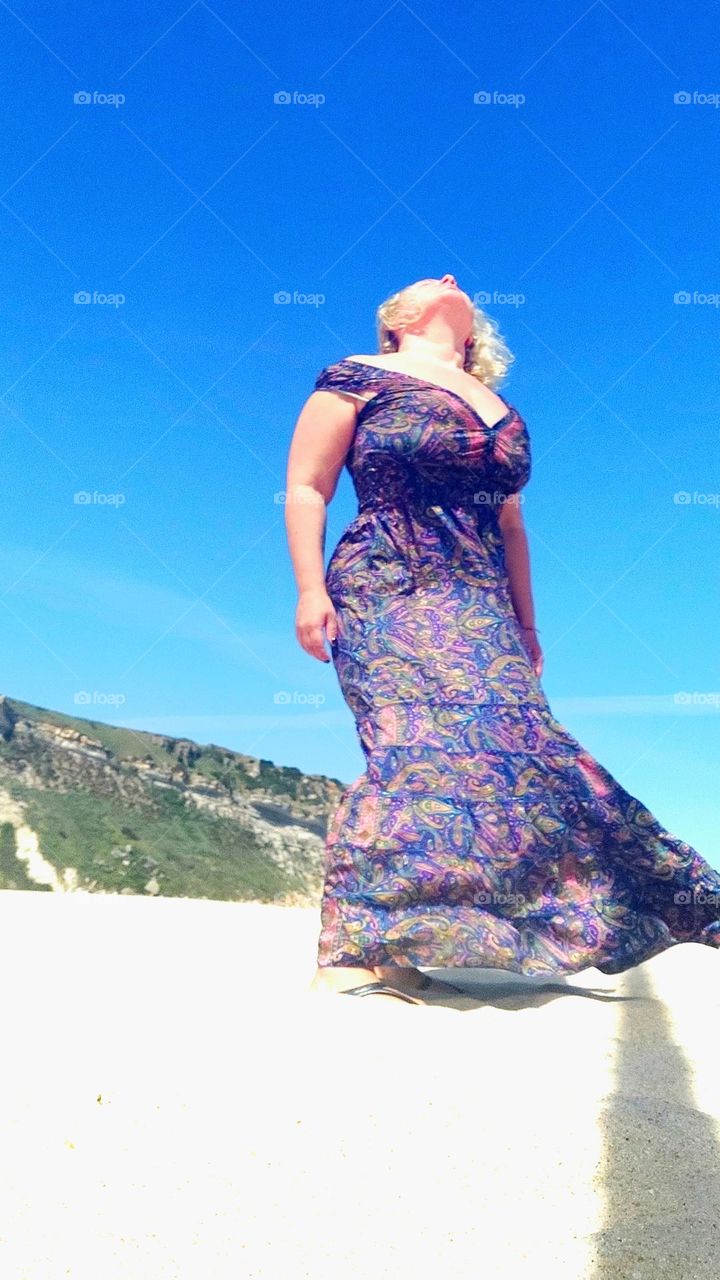 beautiful dress on the beach