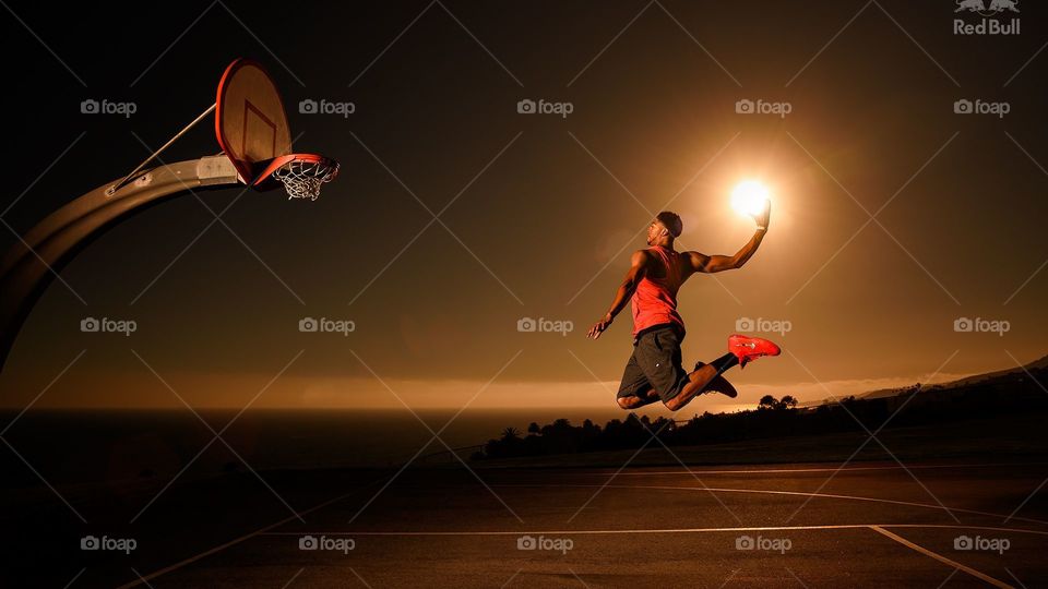 Man Playing basketball 