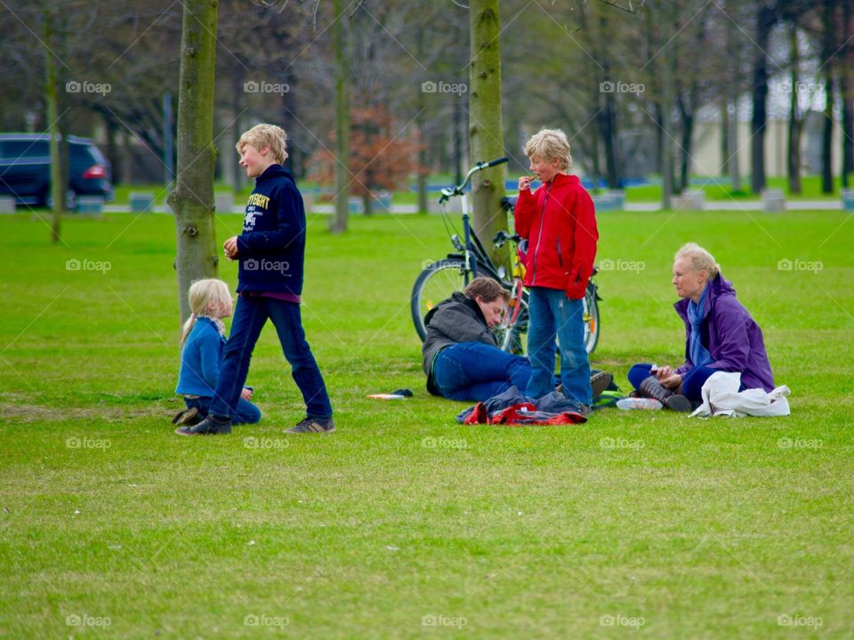 Child, Grass, Man, People, Fun