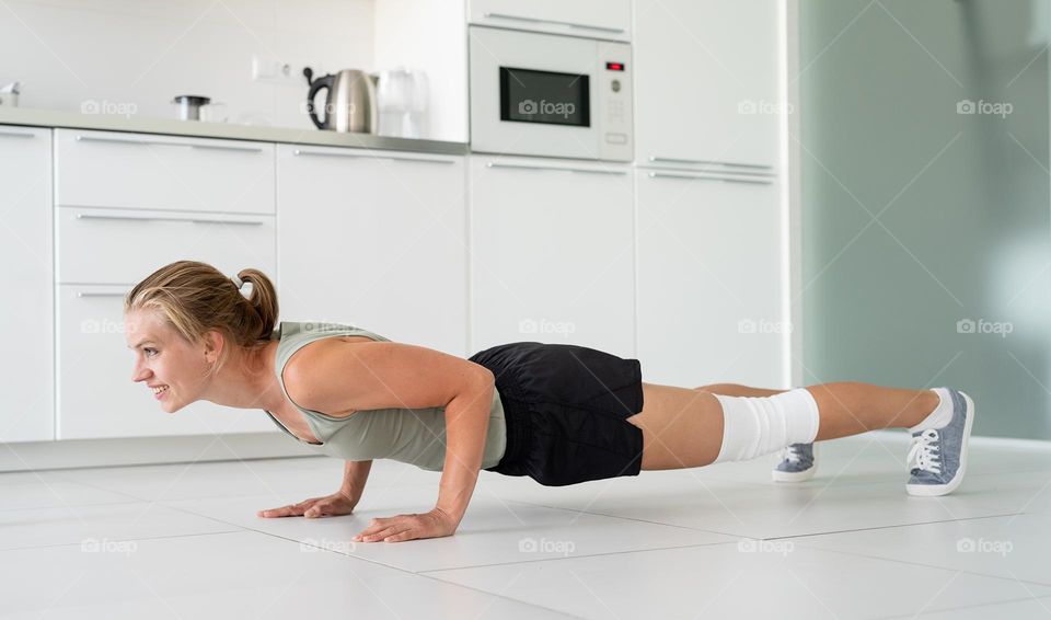 woman working out