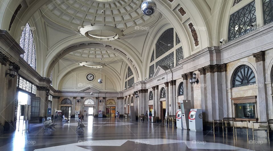 Barcelona railway station inside