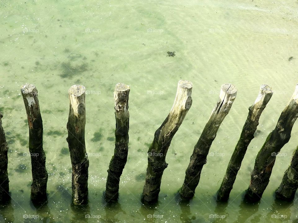 Breakwaters in Saint-Malo, Brittany, France