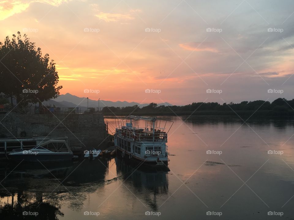 Water, No Person, Dawn, Reflection, Lake