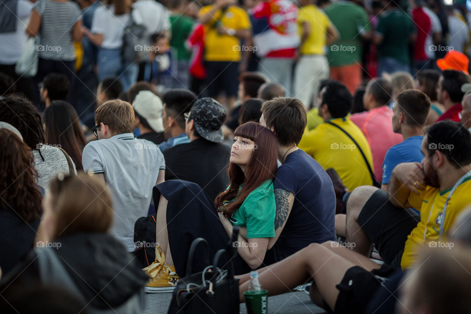 FIFA Fan Fest in Moscow, Russia, Brazil vs Serbia, 27 June 2018