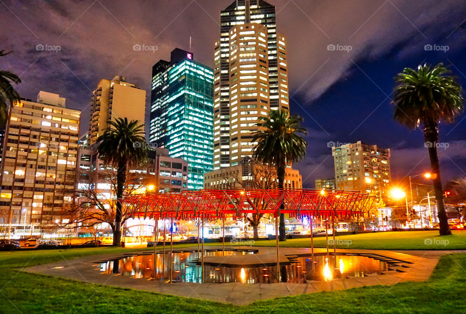 Melbourne city p9nds and lights