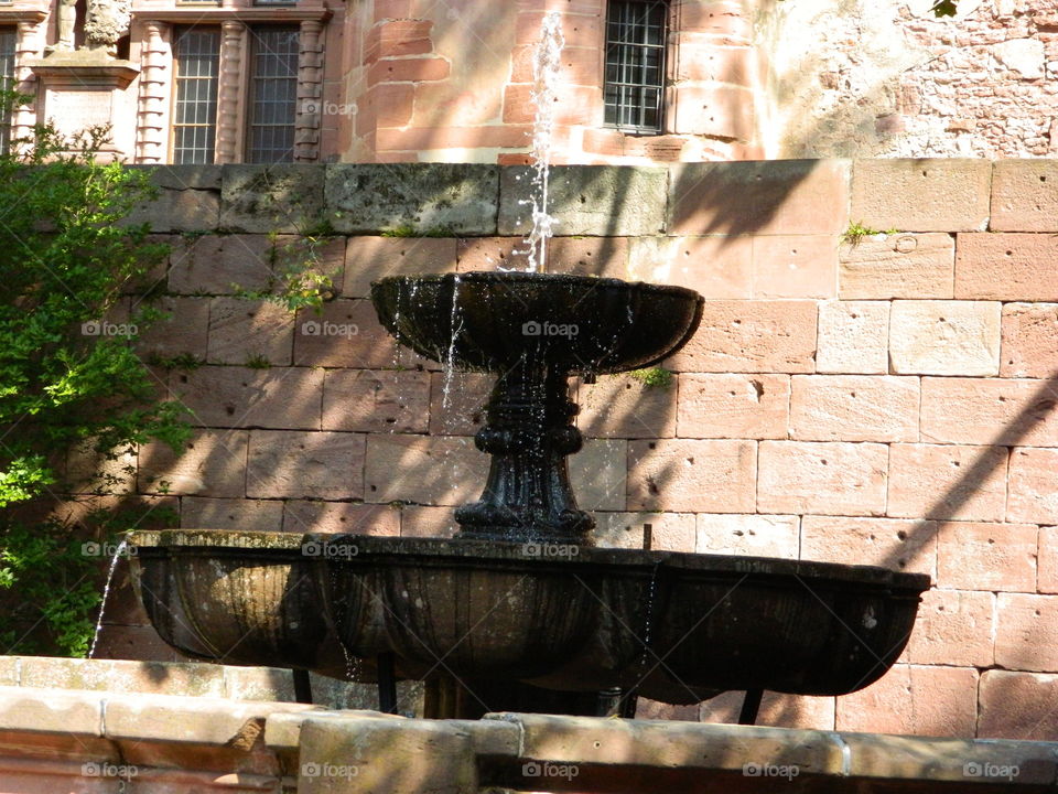 The Castle Fountain. This is the fountain at Heidelberg Castle.