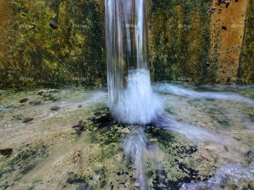 beautiful waterfall captured at Nawangan Dam, Indonesia