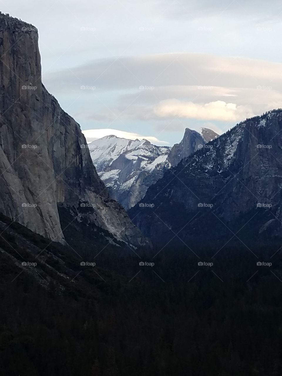Yosemite Winter tunnel view.