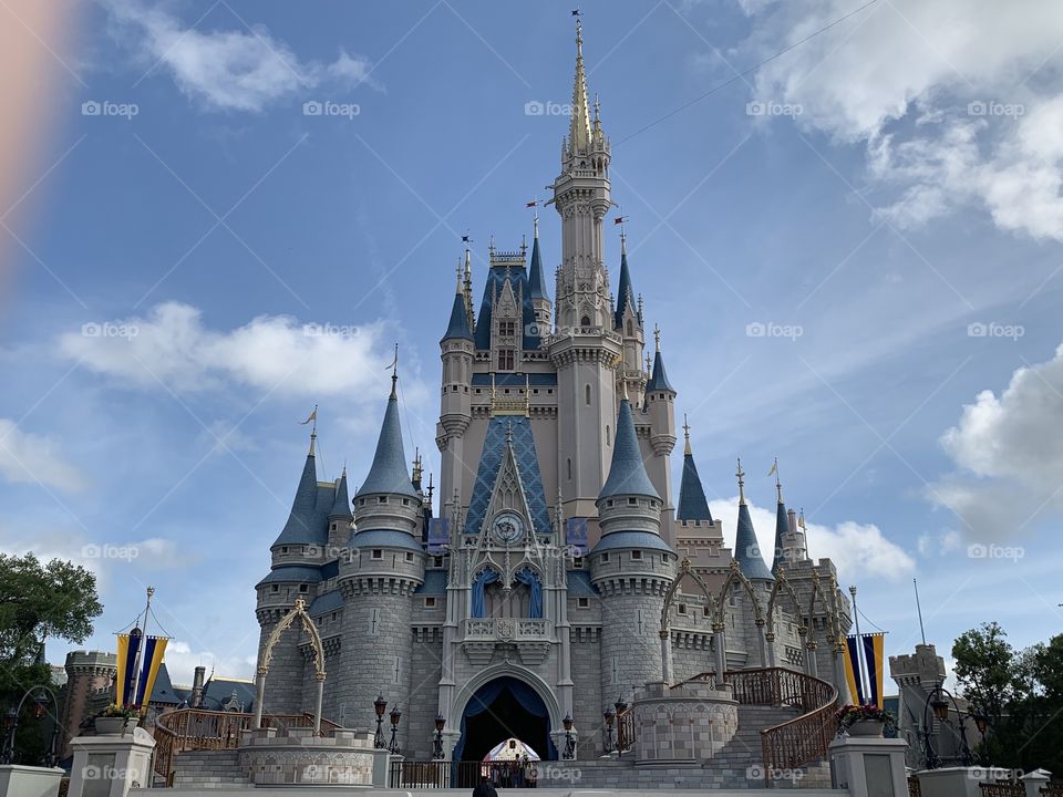 A beautiful day to be magical at Cinderella Castle at Walt Disney World. 