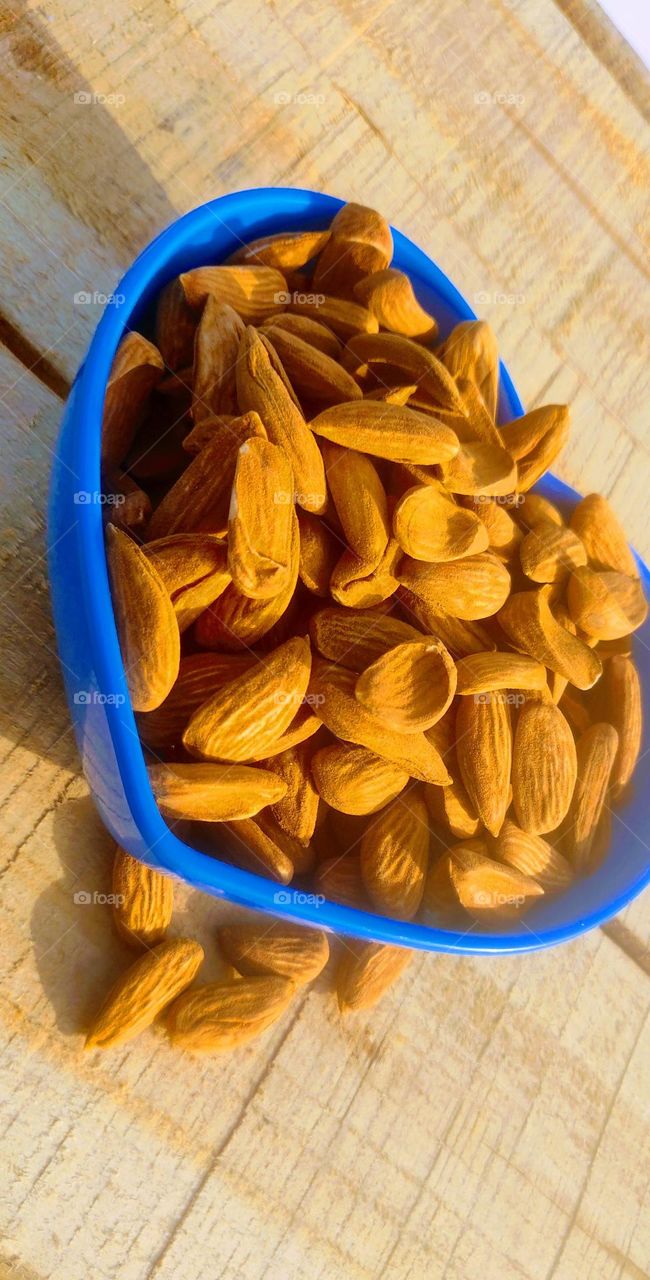 Healthy and tasty nuts . Almond good for health.