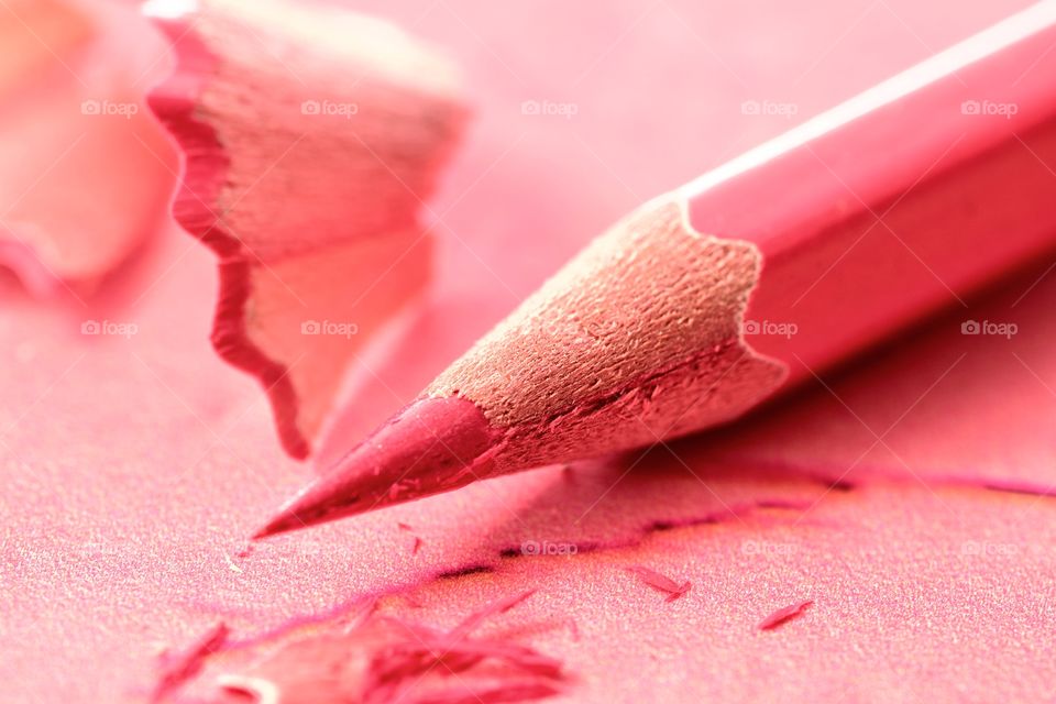 Sharp pink coloured pencil