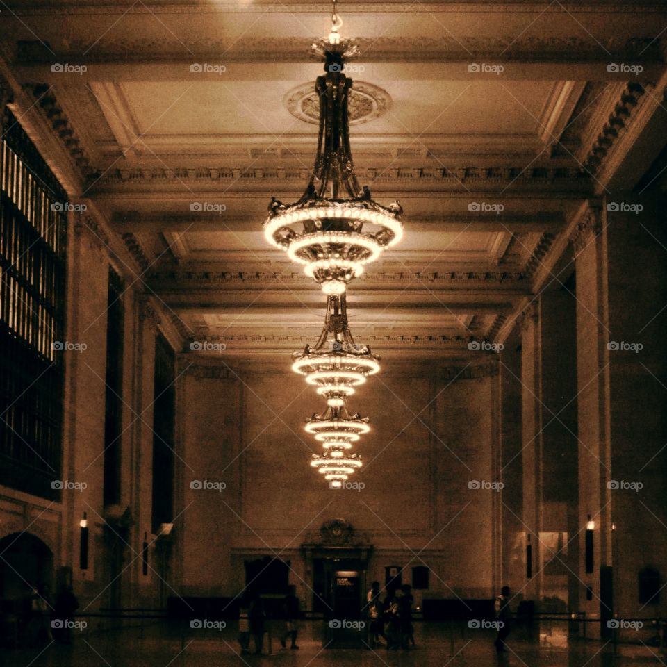 Chandeliers in Grand Central Station