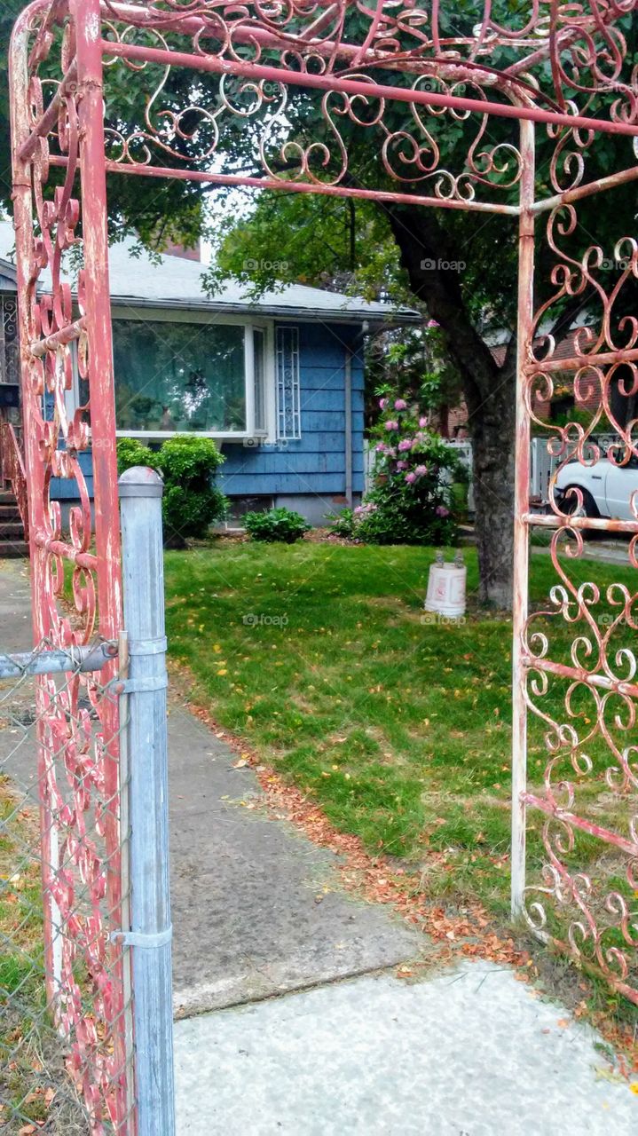 Entrance, Door, House, Architecture, Garden