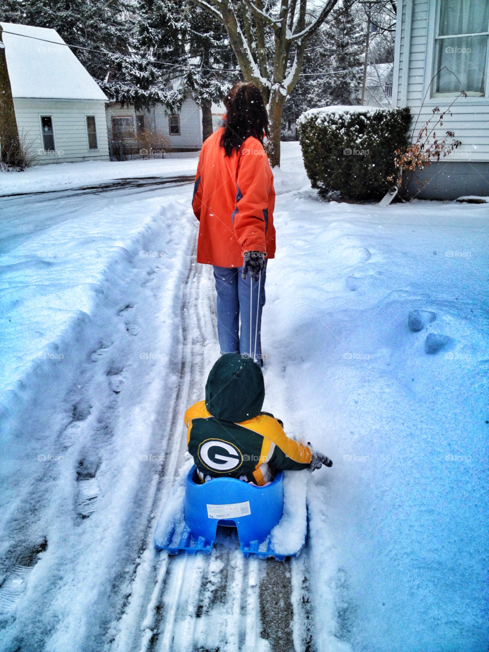 hdr snow winter street by somebeach