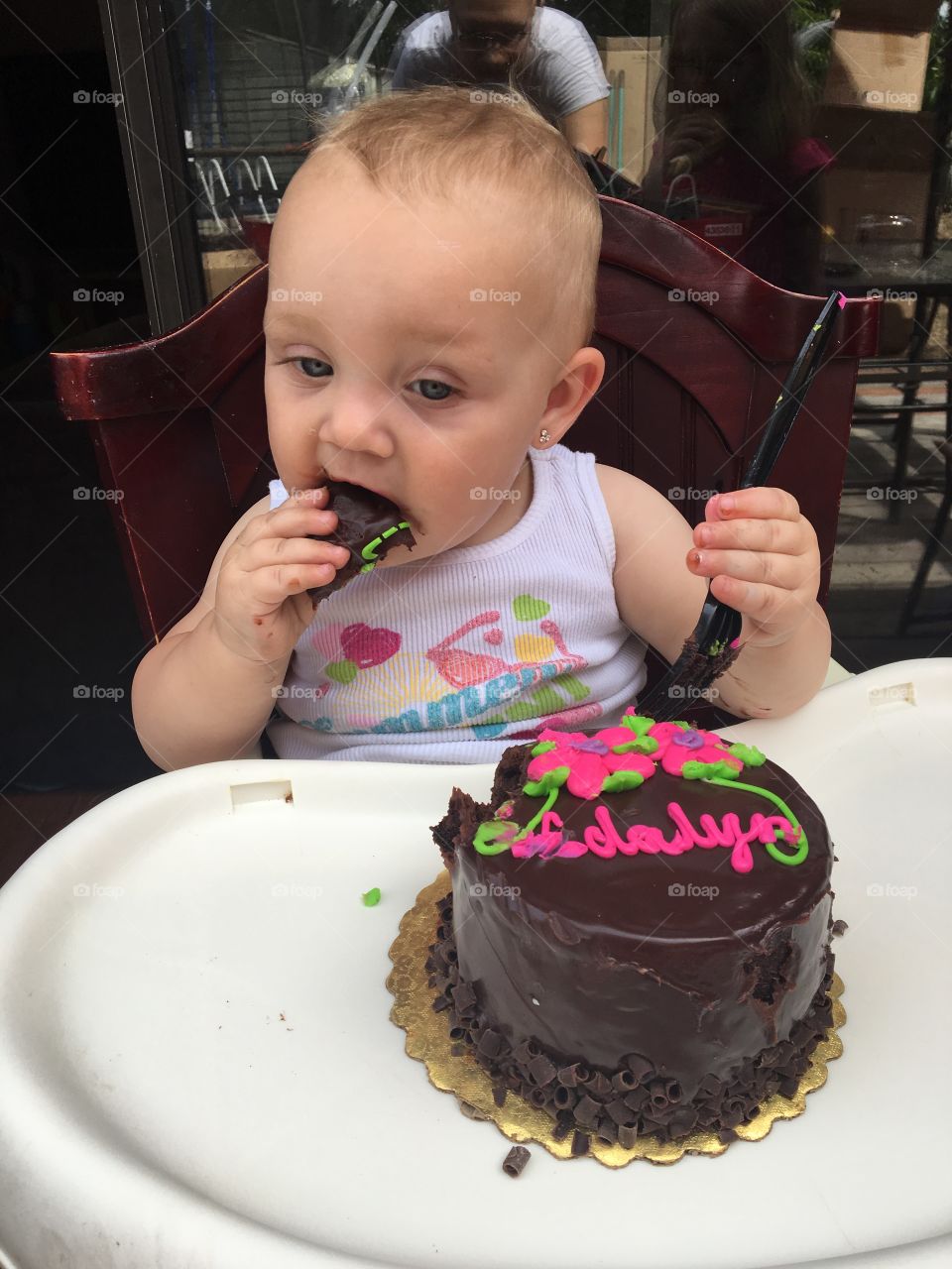 Child, Chocolate, Cake, Food, Indoors