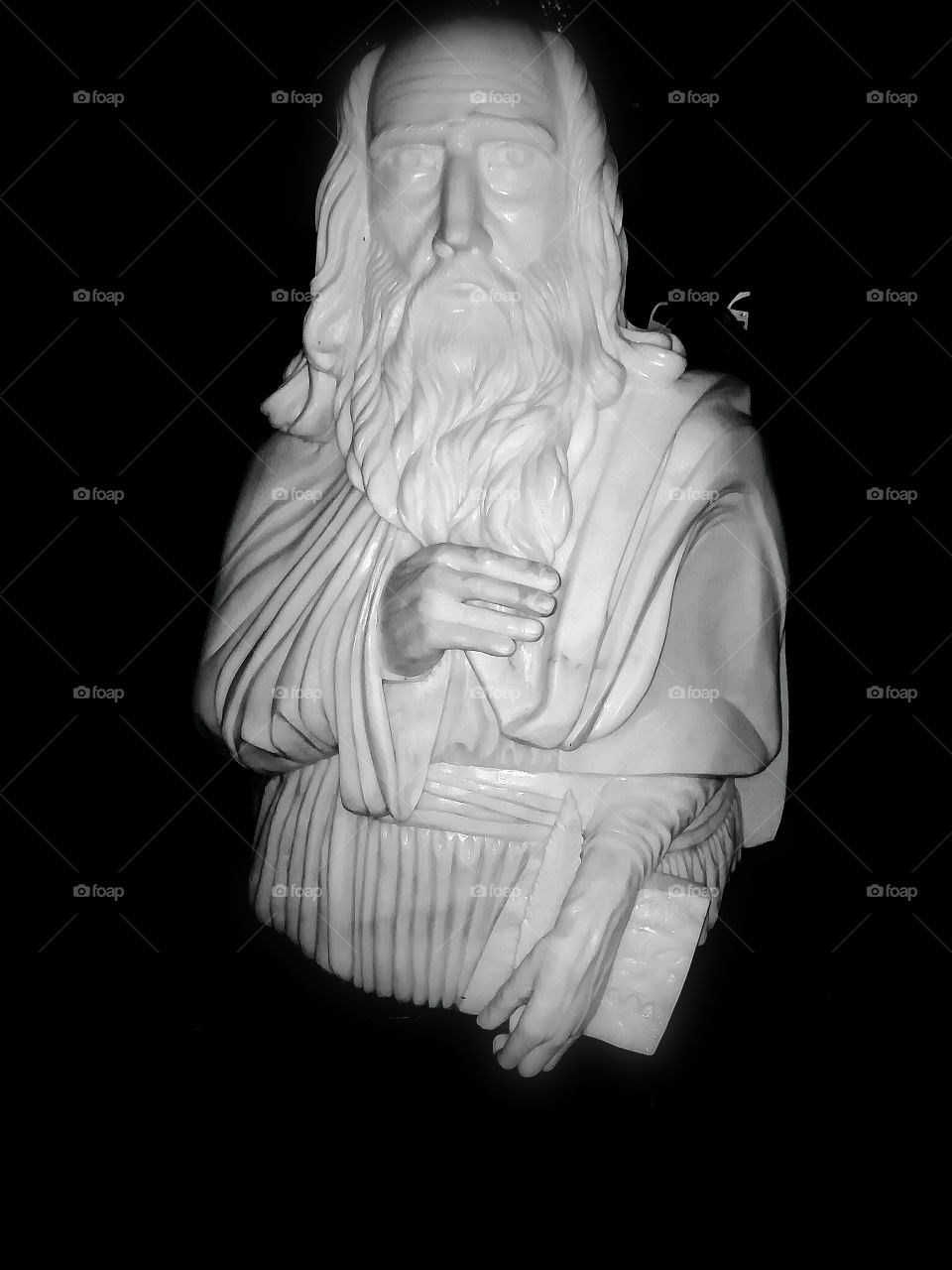 Leonardo Da Vinci's bust.