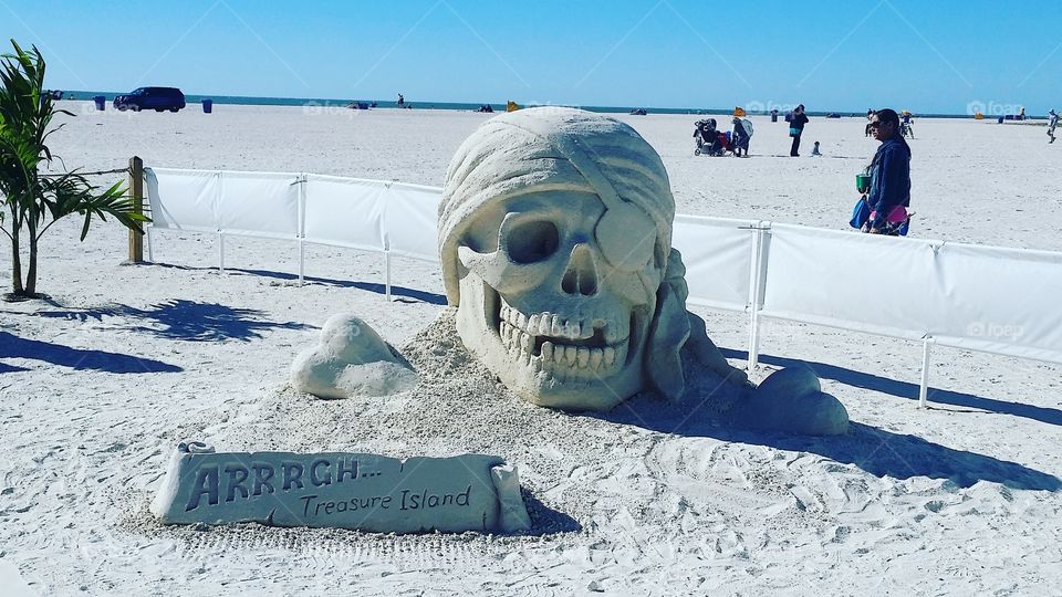 Treasure Island Sand sculpture