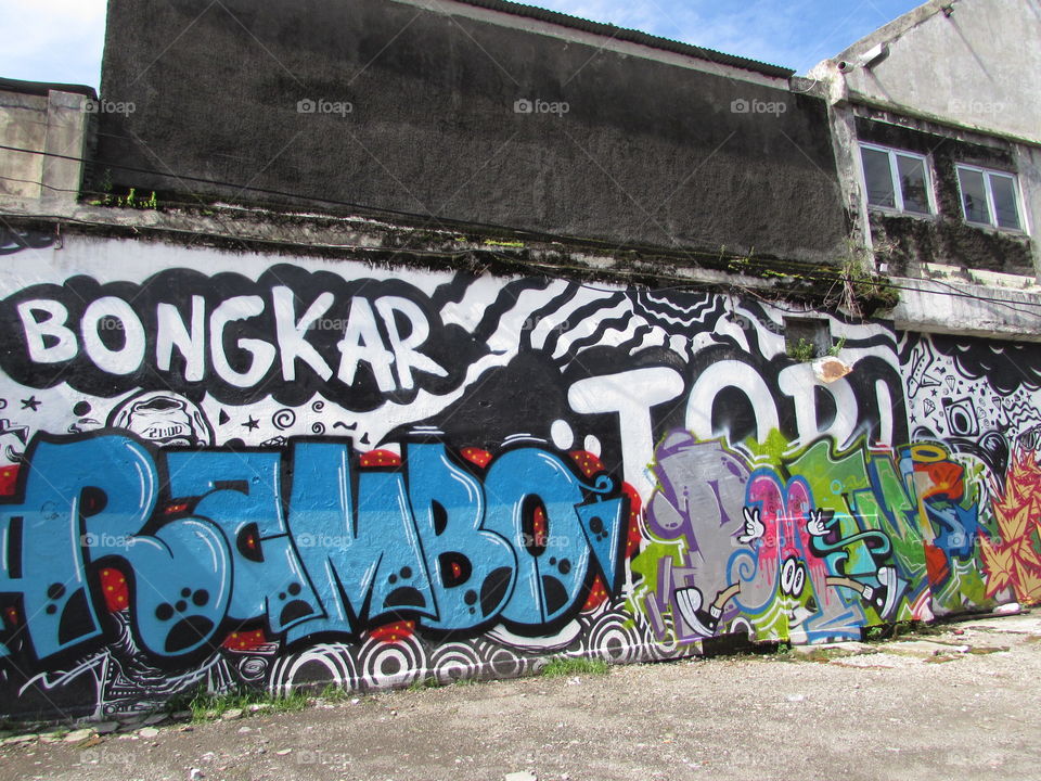 Graffiti art at Yogyarta Indonesia 