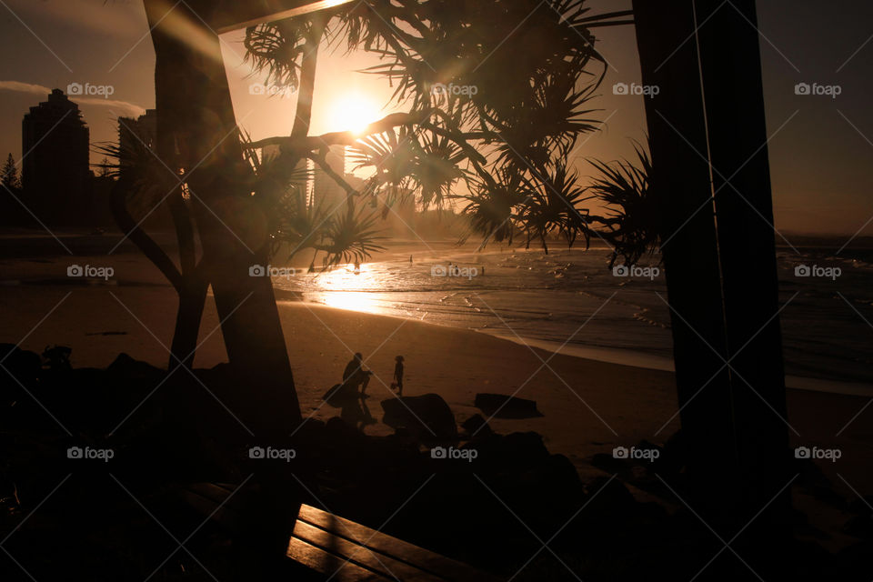 Having fun on the sunset 