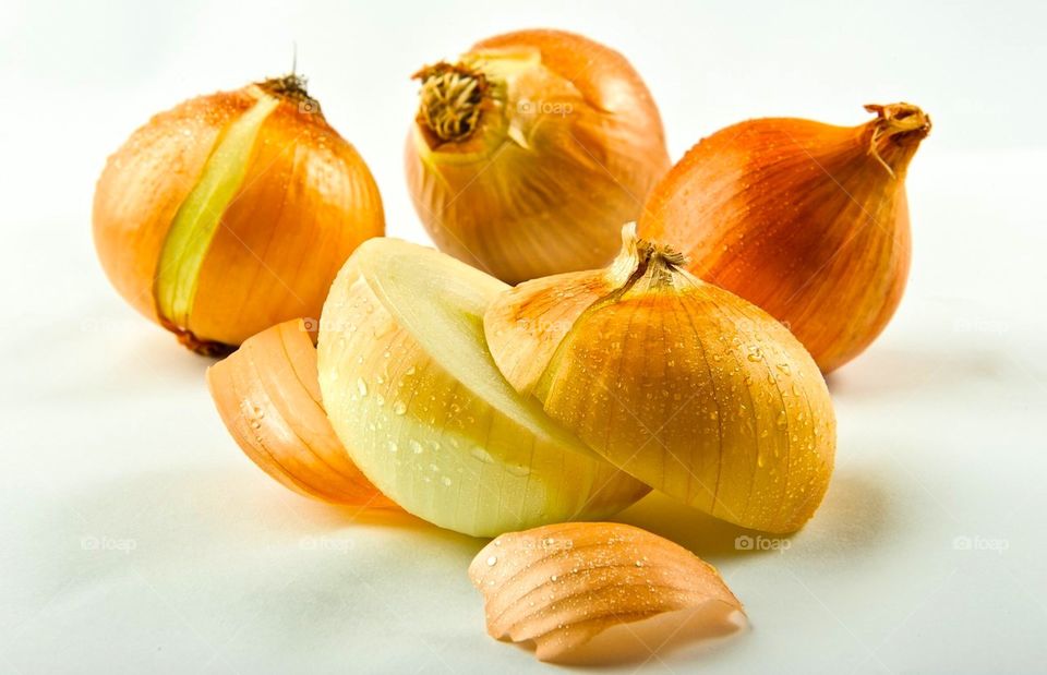 Wet raw onions