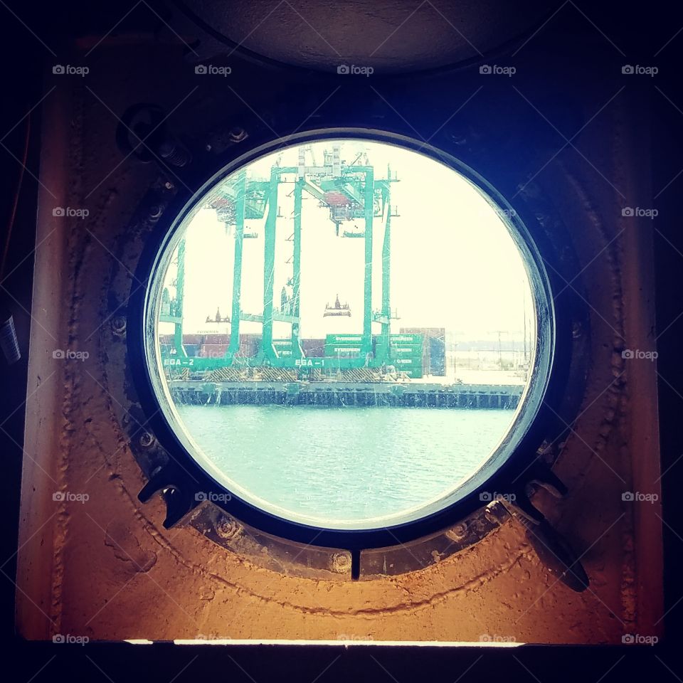 port hole view
