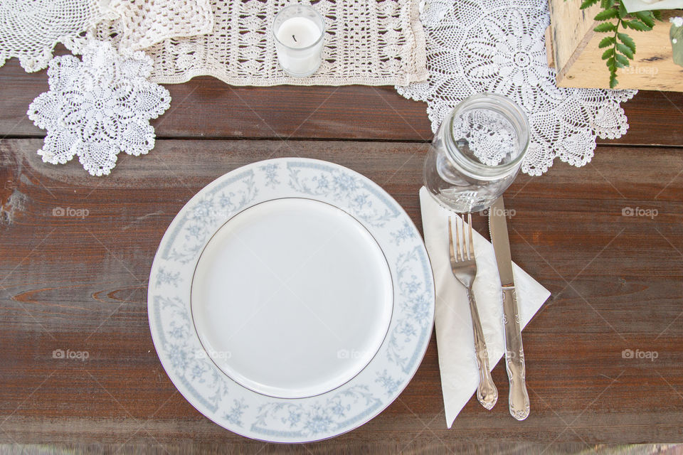 Vintage Plate Table Setting