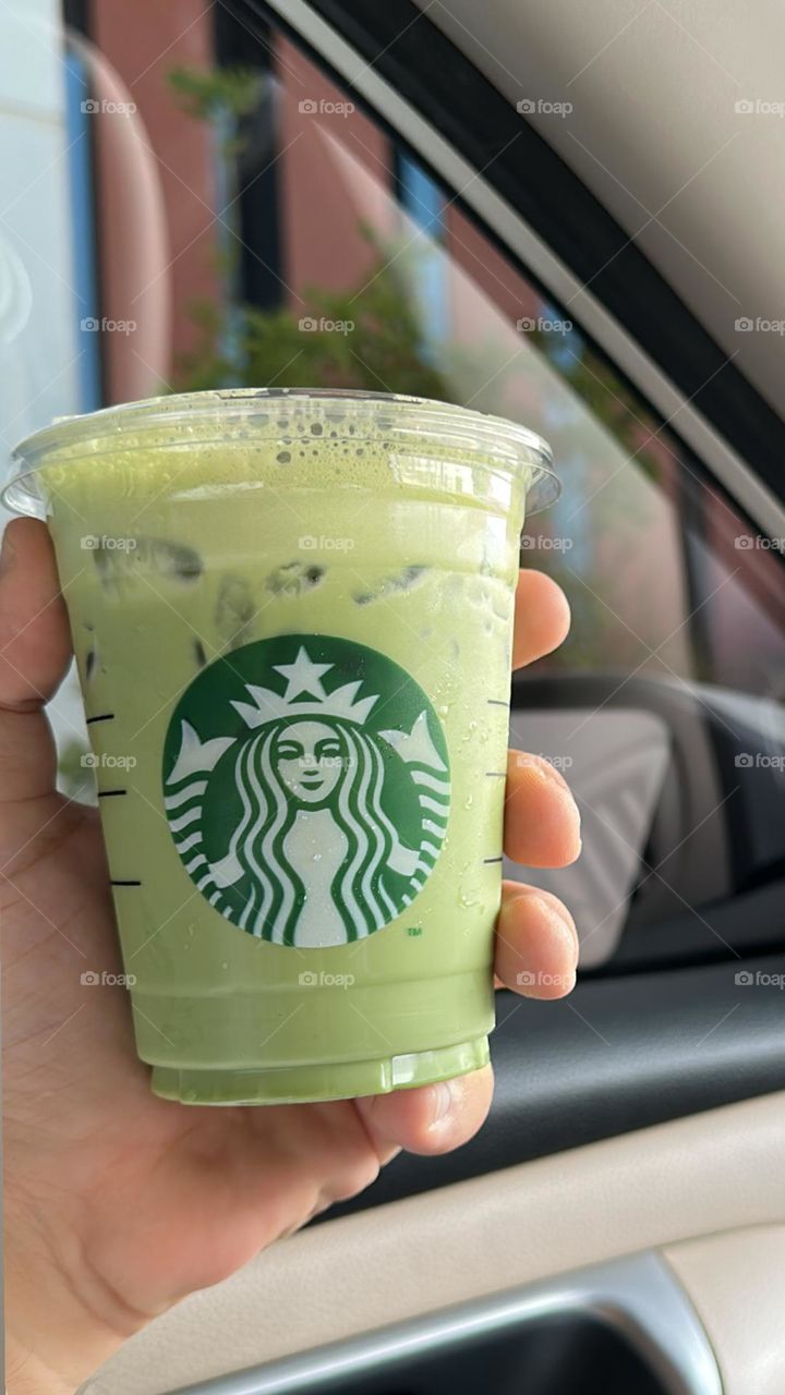 Ice matcha latte 