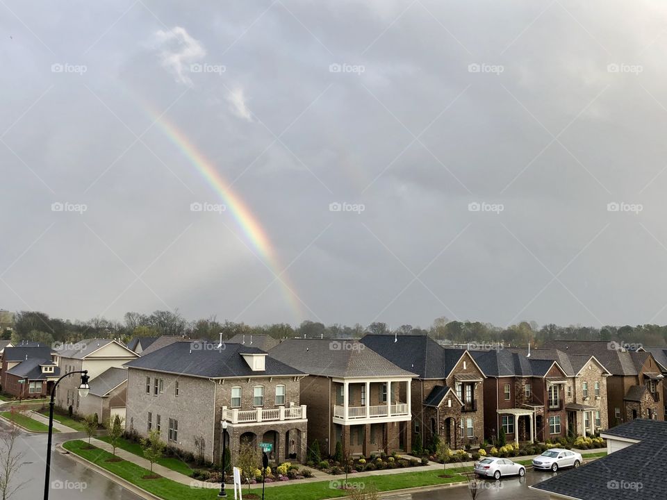 Afternoon double rainbow