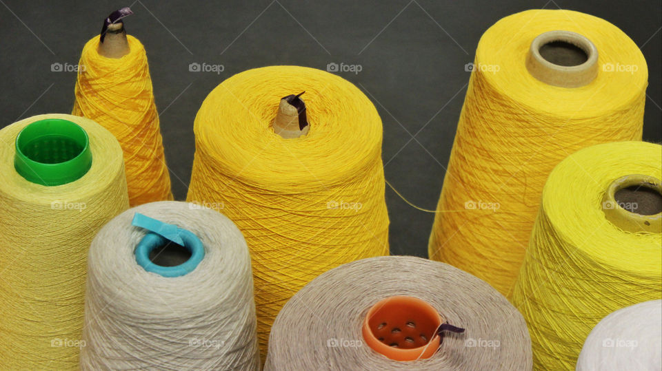 yellow yarn string sewing by twilite