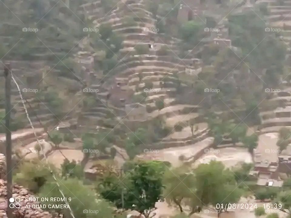 Glory be to God, the magnificent and picturesque view and the natural green trees are a view that is nothing more wonderful than it