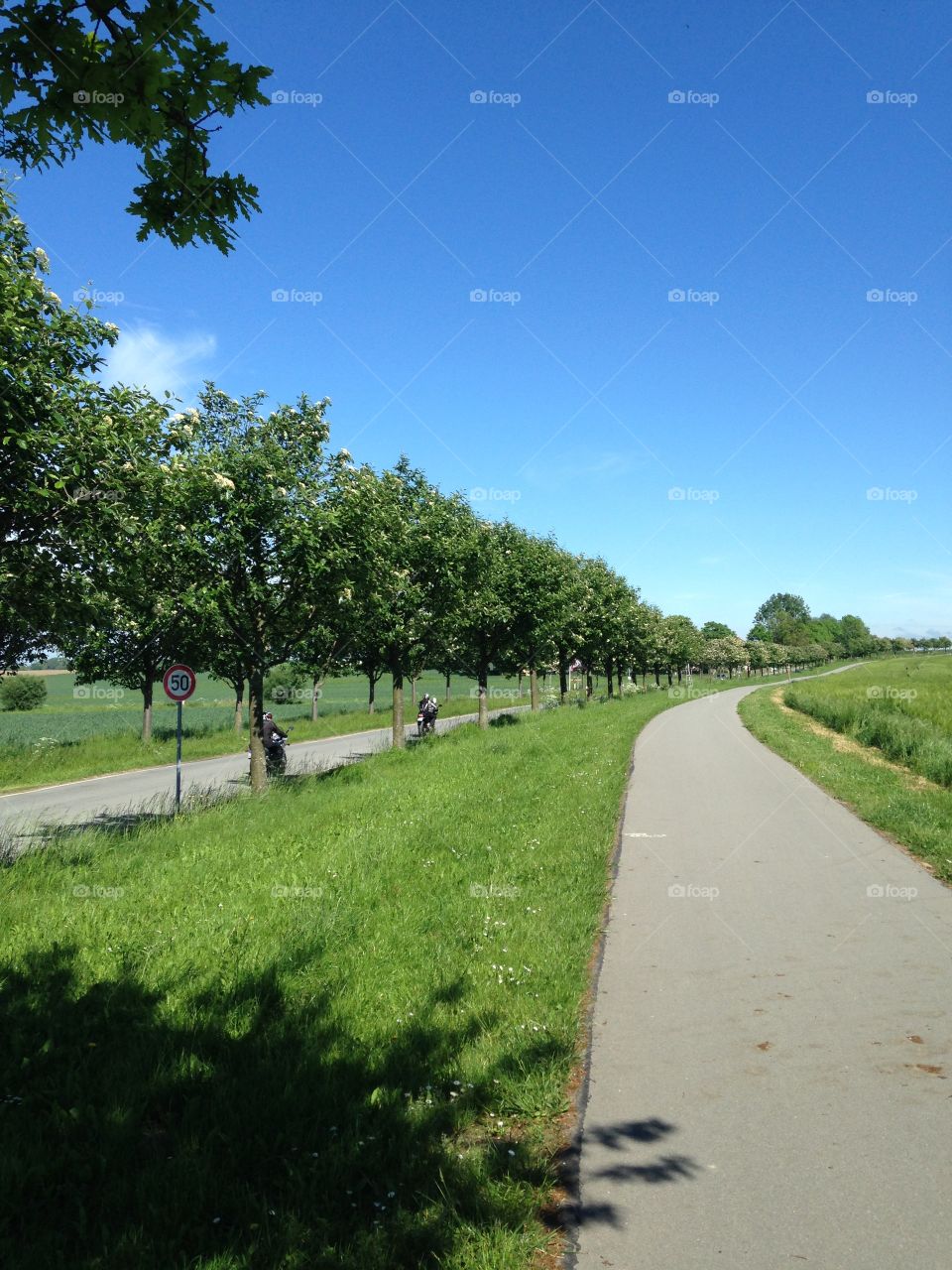 a bike path in Timmendorf, Baltic Sea