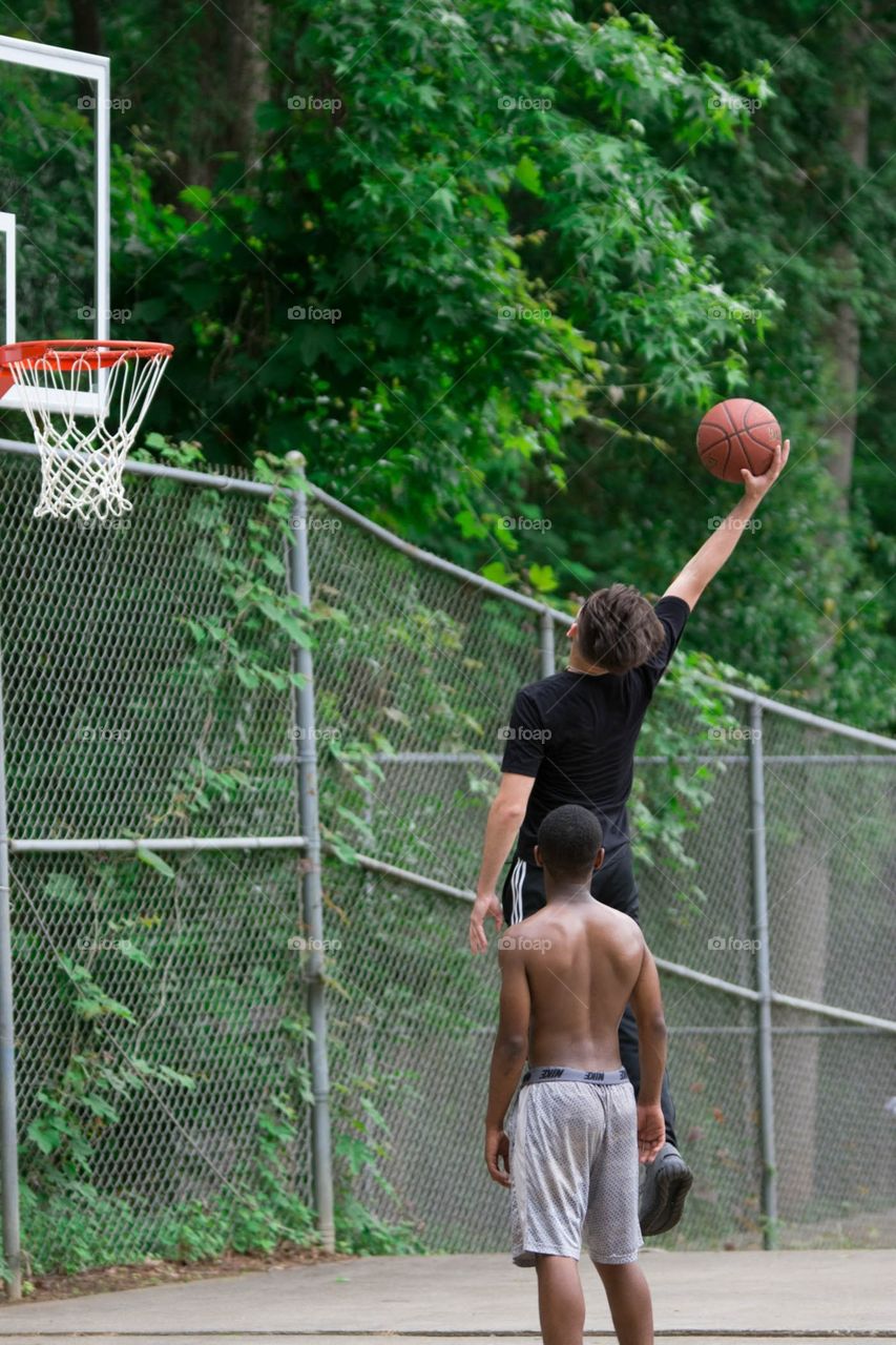 outdoor basketball game