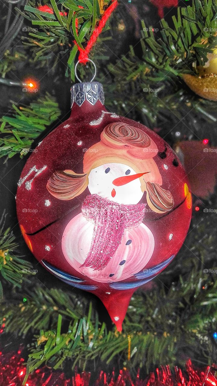 Handmade glass ornament