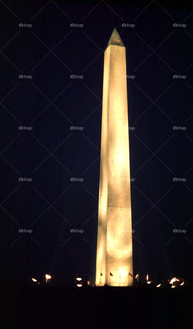 Washington Monument at night