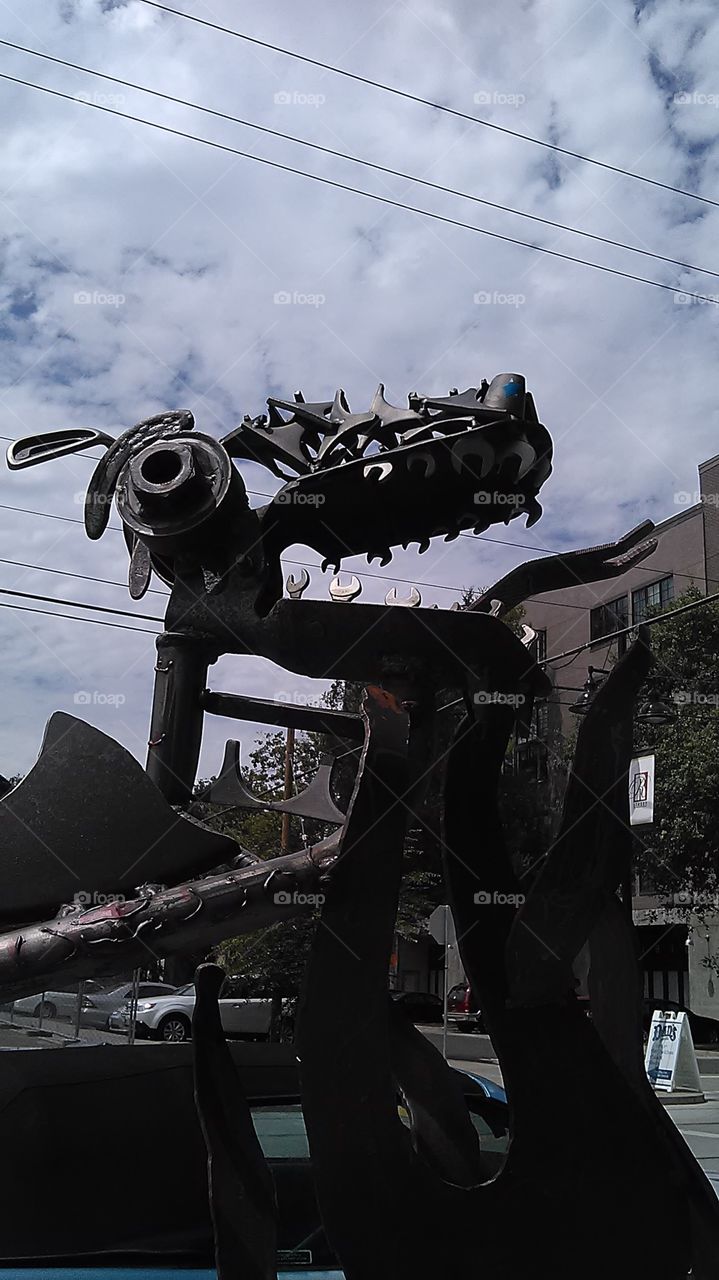 Iron Dragon head.  out for a bike ride