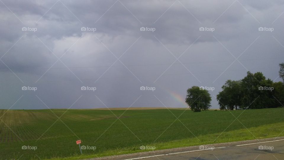 Landscape, No Person, Rainbow, Agriculture, Sky